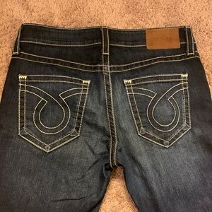 Big Star Men's Vintage Mid Rise Union Straight Leg Omega Dark Wash Jeans